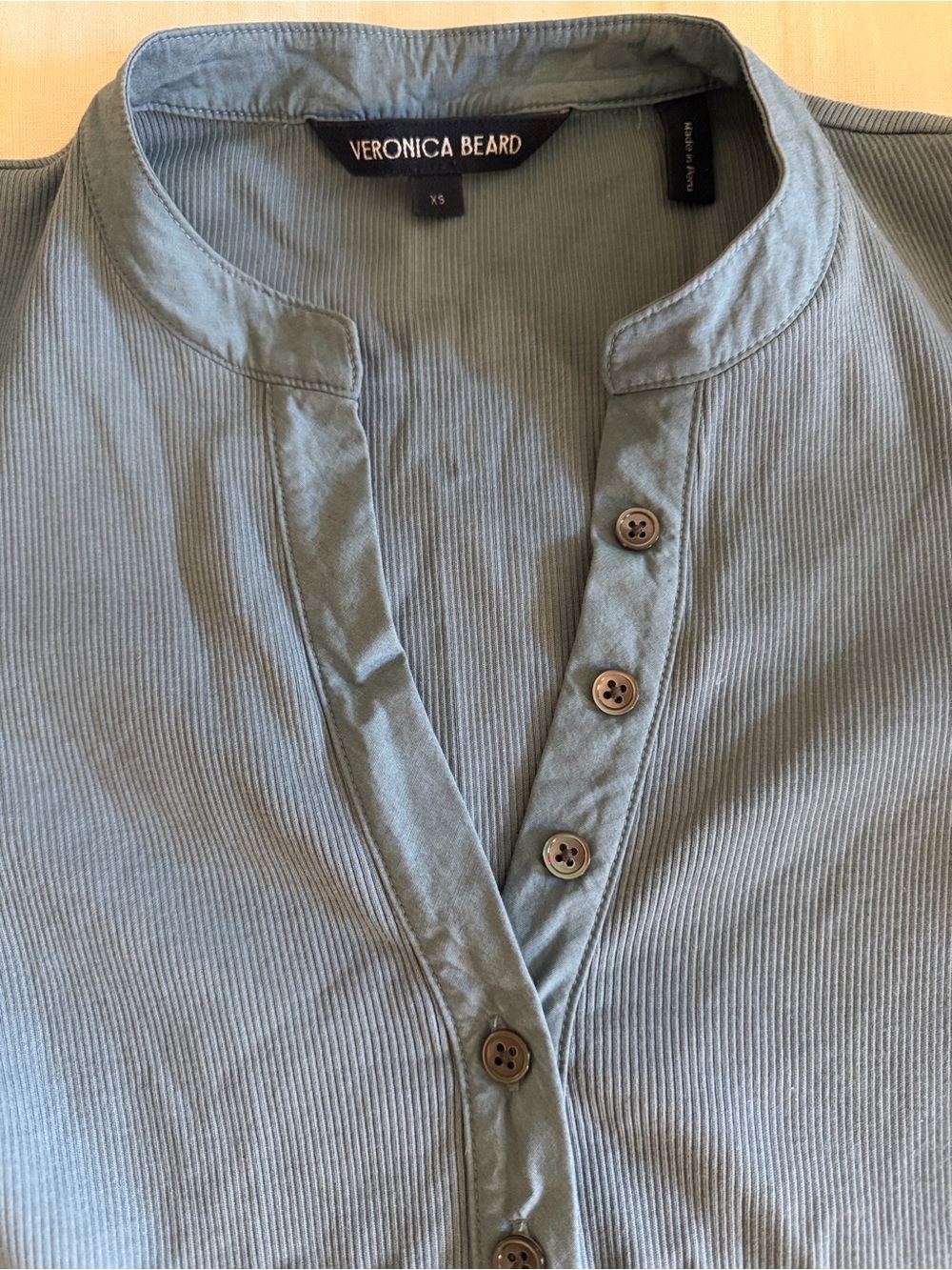 Veronica Beard Blue Puff-Sleeve Coralee Top - Women's - Picture 5 of 6